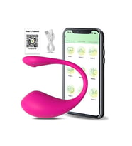 Kadınlar Için Seks Oyuncakları Bluetooth Titreşimli Kablosuz Vibratör (Pembe-Fuşya)