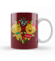 Mistletoe Gingerbread Christmas Reef Kupa Bardak Porselen