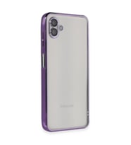Galaxy A04 Kılıf Lensli Silikon - Mor
