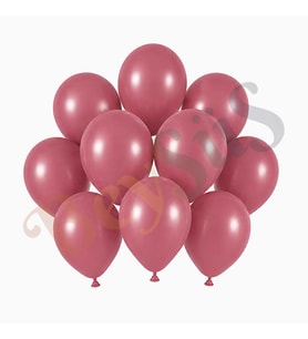 Yaban Çileği Renk Lateks Retro Balon (13 cm) - 10 Adet