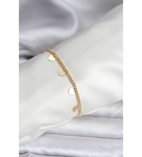 14K Gold Renk Kaplama Kalpli Model CM Kadın Bileklik TJ-BB8131