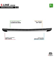 S-Dizayn VW Transporter T6 S-Line Krom Arka Koruma 2015-2019