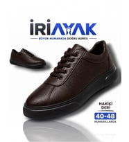 Büyük Numara Hakiki Deri 40-48 / Rahat Taban Casual Ayakkabı / Erkek - Günlük Kullanıma Uygun