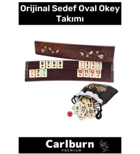 Özel Üretim Vip Büyük Boy Istakalı Eğlence Hobi Oyun 101 Ağaç Orijinal Sedef Oval Okey Takımı