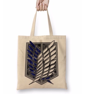 Attack On Titan The Survey Corps Logo Bez Çanta Uzun Saplı