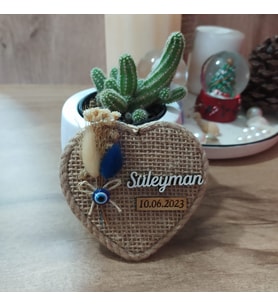 Kalp Şeklinde Söz-Nişan-Nikah-Kına-Bebek Hediyelik Hasır Magnet