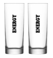 2 li Energy Energy Baskılı Meşrubat ve Vodka Bardağı Votka