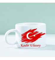 Kişiye Özel Ay Yıldız Tasarımlı Motto Kahve Fincanı – Hediye ve Özel Günler İçin Şık Tasarım