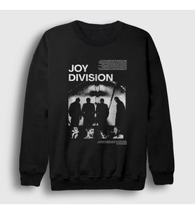 Presmono Unisex Siyah Poster Band Joy Division Sweatshirt 550828tt