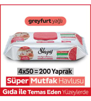 Sleepy Easy Clean Süper Yüzey Tem.Mutfak Havlusu Mendili Yağlı 4X50 200 Yaprak