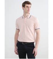 LCWAIKIKI Basic Pembe Polo Yaka Pike Erkek Tişört