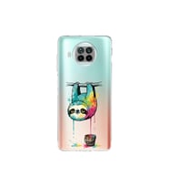 Xiaomi Mi 10T Lite ile Uyumlu Splash Tembel Hayvan Tasarımlı Şeffaf Silikon Kılıf