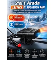 12v Araç İçi Cam Buğu Çözücü Isıtıcı Fan 2’si 1 Arada Sıcak Soğuk Hava Üfleyici Buz Çözücü
