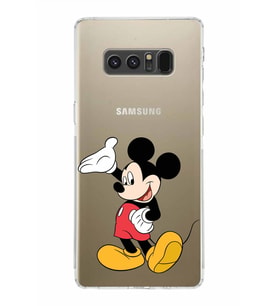Samsung Galaxy Note 8  Kamera Korumalı Kapak Mickey Mouse Tasarımlı  Şeffaf  Kılıf