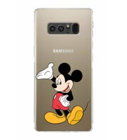 Samsung Galaxy Note 8  Kamera Korumalı Kapak Mickey Mouse Tasarımlı  Şeffaf  Kılıf