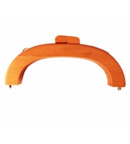 Angel Çanta Aksesuar Oval Ahşap Burs Koyu Renk 20 Cm