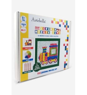 21 Çocuk Ahşap Çerçeveli Seramik Mozaik Set 20x20 cm