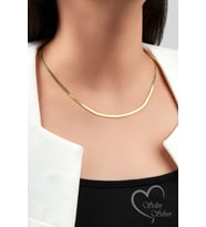 İTALYAN MODEL FASHİON KOLYE GOLD,GÜMÜŞ VE ROSE RENK 925 AYAR GÜMÜŞ KOLYE (Gold)