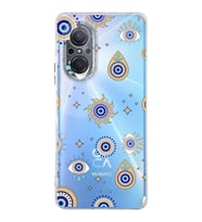 PrintiFy Huawei Nova 9 Se ile Uyumlu Nazar Boncuğu 5  Kamera Korumalı Şeffaf Silikon Kılıf
