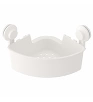Beyaz Duş Sepeti Üçgen Model IKEA Banyo Raf Vantuzlu Sepet