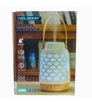 Hava Nemlendirici Buhar Makinesi Aroma Difüzörü Büyük Boy Ahşap Görünümle Deri Kordonlu