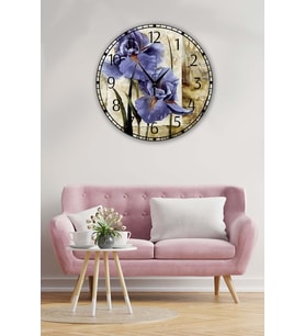 Retro Tasarımlı Duvar Saati 35x35 Cm (Baskılı)