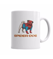 Spider Dog Pug Köpek Kupa Bardak Porselen