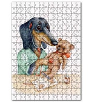 Cakapuzzle Sevimli Köpek Oyuncak Ayısı Kalbi Dinliyor Puzzle Yapboz MDF (Ahşap) (120 Parça)