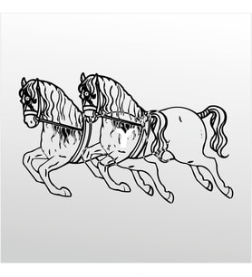 Folyo Sticker Atlar 90 cm uzunluk (Karışık)