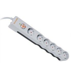 Tunçmatik TSK6136 Powersurge 5'lı Siyah 1050 Joule (Beyaz)