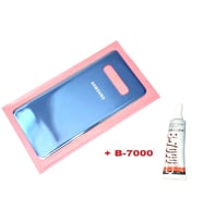 Tkgz Samsung Galaxy S10 PLUS Arka Pil Batarya Kapağı (CAM+B-7000) MAVİ