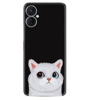 Tecno Spark 9T Kılıf Resimli Desenli Silikon Platinium Series White Cat 1835