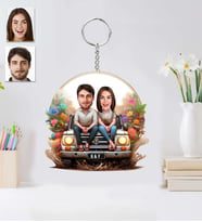 Kişiye Özel Sevgili Jeep  Ahşap Anahtarlık-56