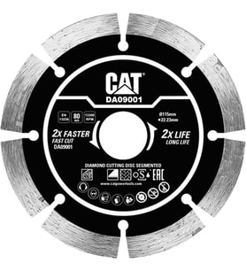Cat Da09001 115Mm Profesyonel Beton, Tuğla, Parke Taşı Elmas Kesme Diski (Soketli, Aralıklı Kenar) (Standart)