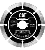 Cat Da09001 115Mm Profesyonel Beton, Tuğla, Parke Taşı Elmas Kesme Diski (Soketli, Aralıklı Kenar) (Standart)