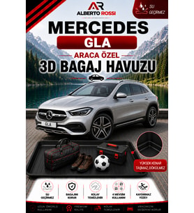 Mercedes Gla 2014 - 2026 Araca Özel 3D Bagaj Havuzu