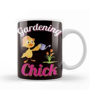 Gardening Chick Garden Lady Gardener Landscaper Lawn Plants Kupa Bardak Porselen