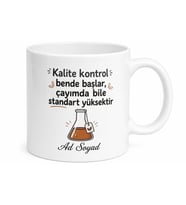 Gıda Teknikerine Hediye Kalite Kontrol Esprili Kupa Bardak Çay Kupası