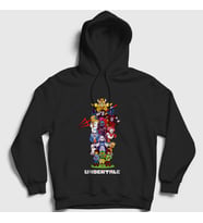 Presmono Unisex Kırmızı All Undertale Kapüşonlu Sweatshirt 31693tt (Siyah)