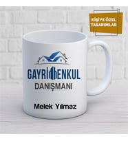 Kişiye Özel İsim Yazılabilir Gayrimenkul Danışmanı Kupa Bardak