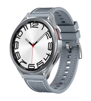 Sneezy Samsung Galaxy Watch 5 Pro R-920 İle Uyumlu 20mm Dikiş Desenli Dokuma Silikon Kordon (Gri)