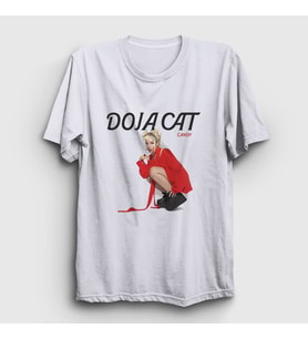 Presmono Unisex Beyaz Candy Müzik Doja Cat T-Shirt 489451tt