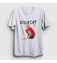 Presmono Unisex Beyaz Candy Müzik Doja Cat T-Shirt 489451tt