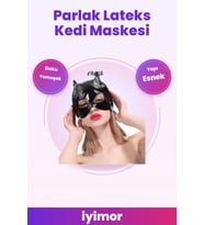 Fetiş Parlak Lateks Kedi Maskesi – iyimor