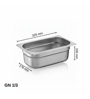 ÜRET Standart Gastronom Küvet GN 1/3 100 mm 4 lt