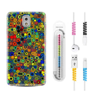 Samsung Note 3 4 5 8 9 20 Ultra 10 Lite Kılıf Kablo Koruma Spiral Silikon Nazar Boncukları 1746