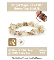 Premium Aslan Burcu Enerjisini Yükselten Doğal Taş Bileklik Aslan Burçları Burç Unisex Bileklik