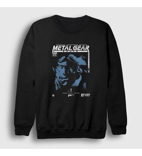 Presmono Unisex Siyah Solid Snake Metal Gear Solid Sweatshirt 467171tt