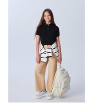 LCW Kids Bej Wideleg Kız Çocuk Pantolon
