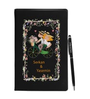 Sevgililer Gününe Özel Siyah Defter Kalem Seti 7